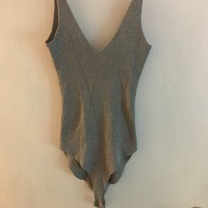 Grey Sparkly Bodysuit